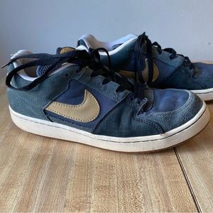 NIKE SB Sneakers Zoom Team Edition Blue Fox Metallic Gold 311665-471 Rare